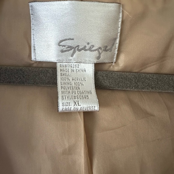 Vintage Spiegel Faux Fur Hooded Jacket XL - Tan Mob Wife Aesthetic - Picture 3 of 7